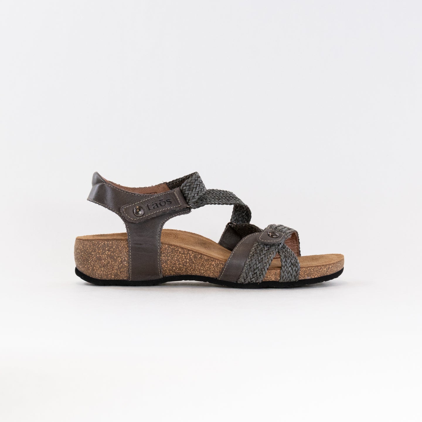 Women's Taos Trulie Leather Sandals in Dark Grey
