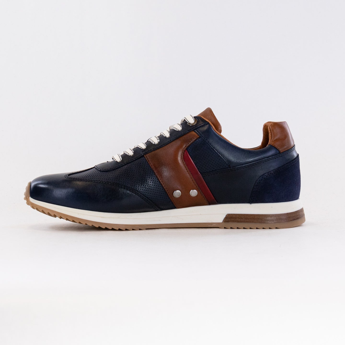 Ambitious Men's Navy Slow Classic Style Leather Lace - Up Sneakers