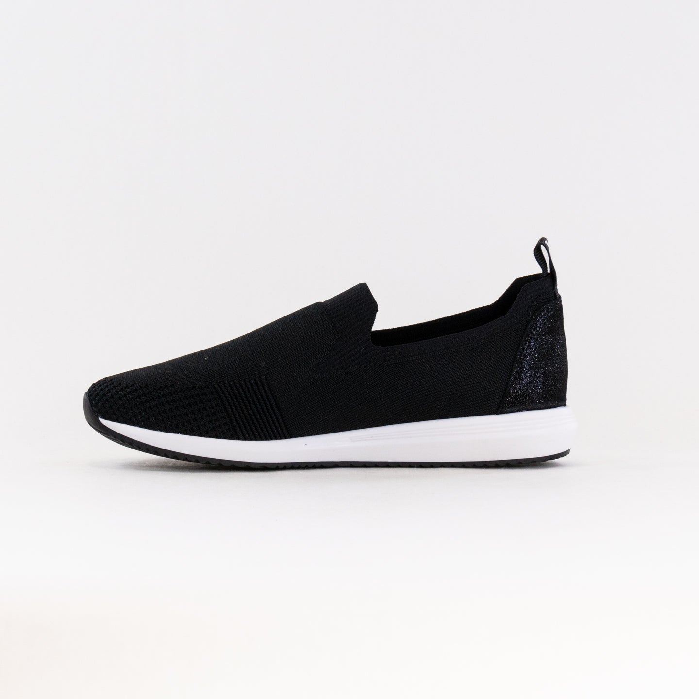Women's Black Woven Stretch Ara Leena 2 Slip-On Comfort Sneakers