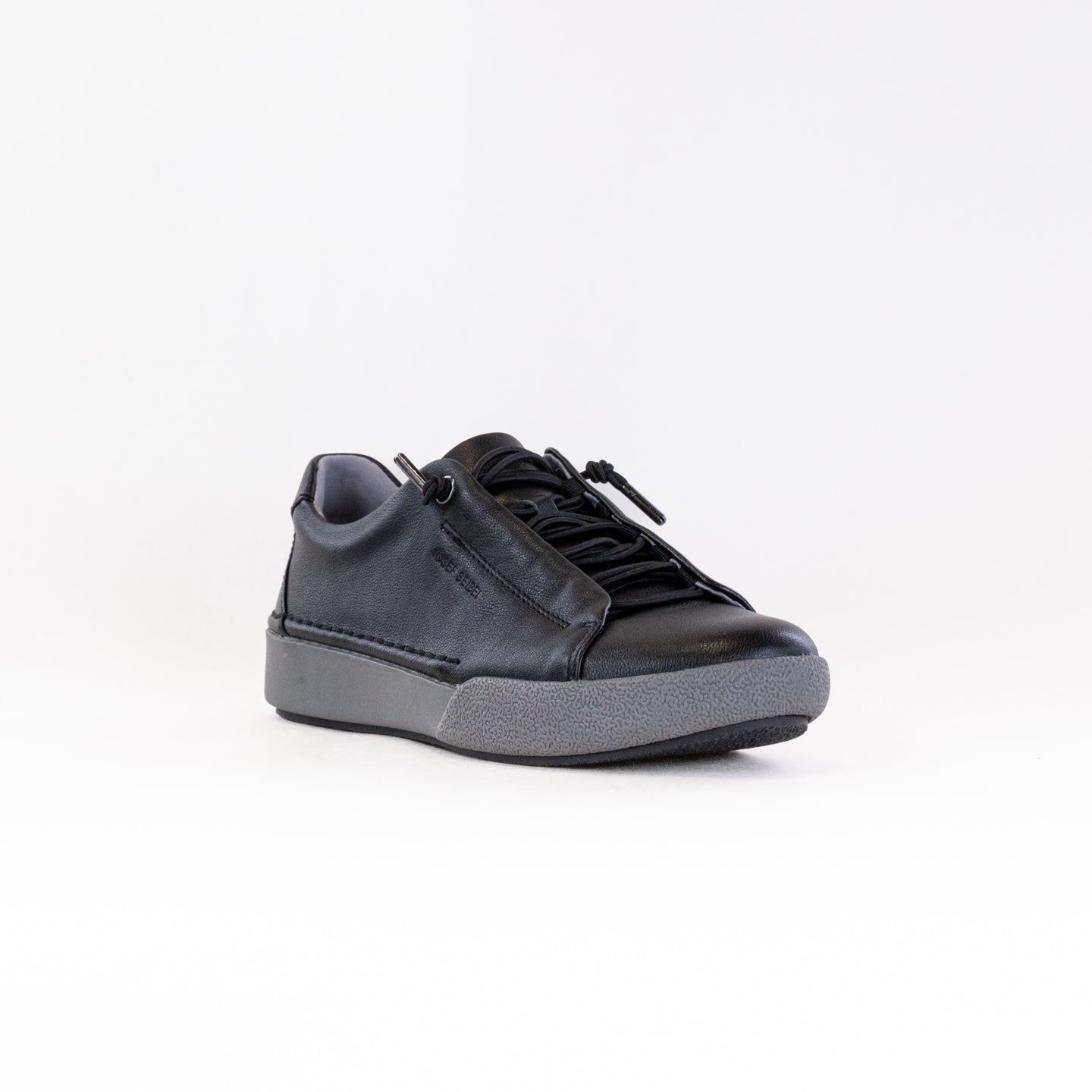 Josef Seibel Women's Claire 24 Black Leather Slip-on Sneakers