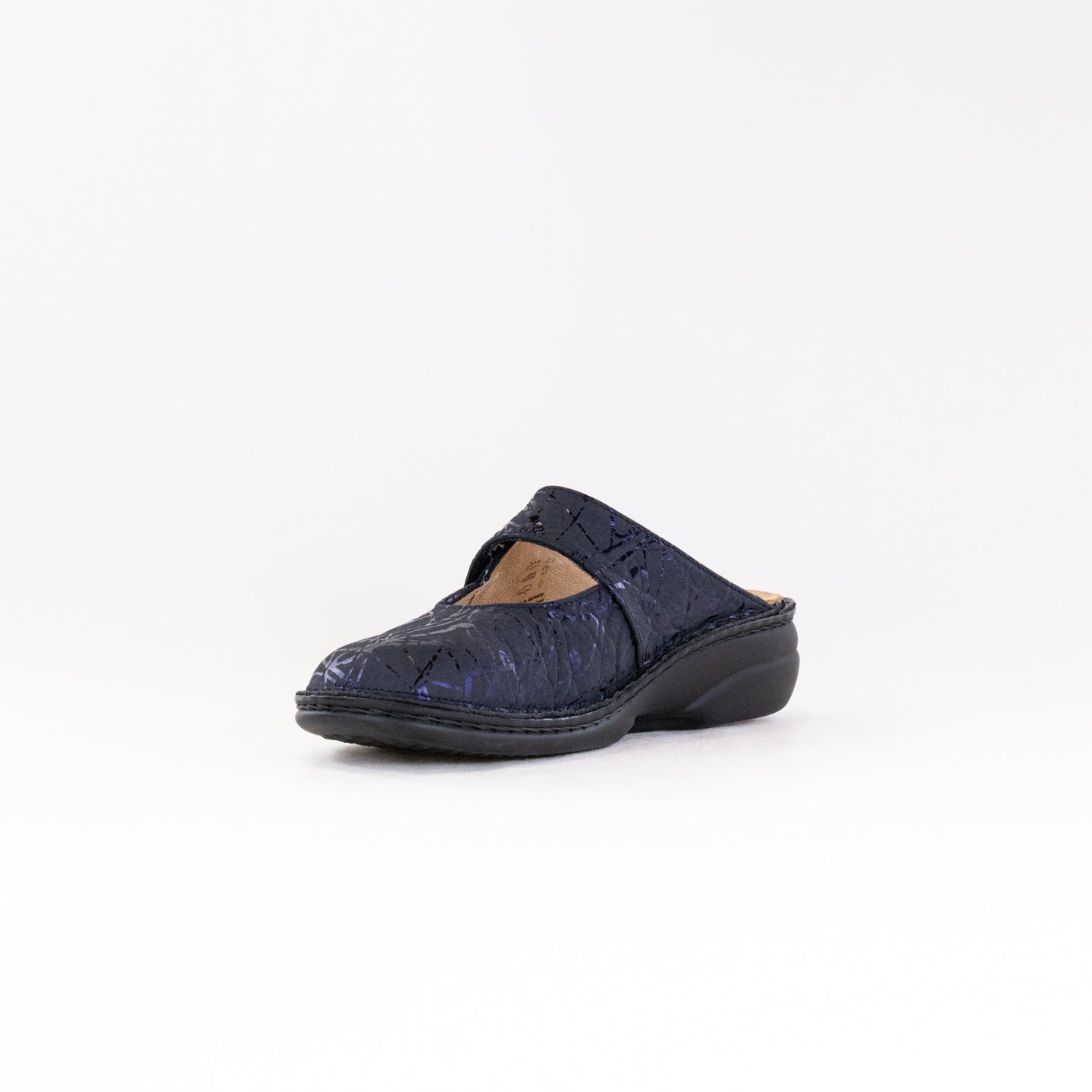Finn Comfort Women's Luxury Stanford Slip-on Clog in Turtle Marine Color