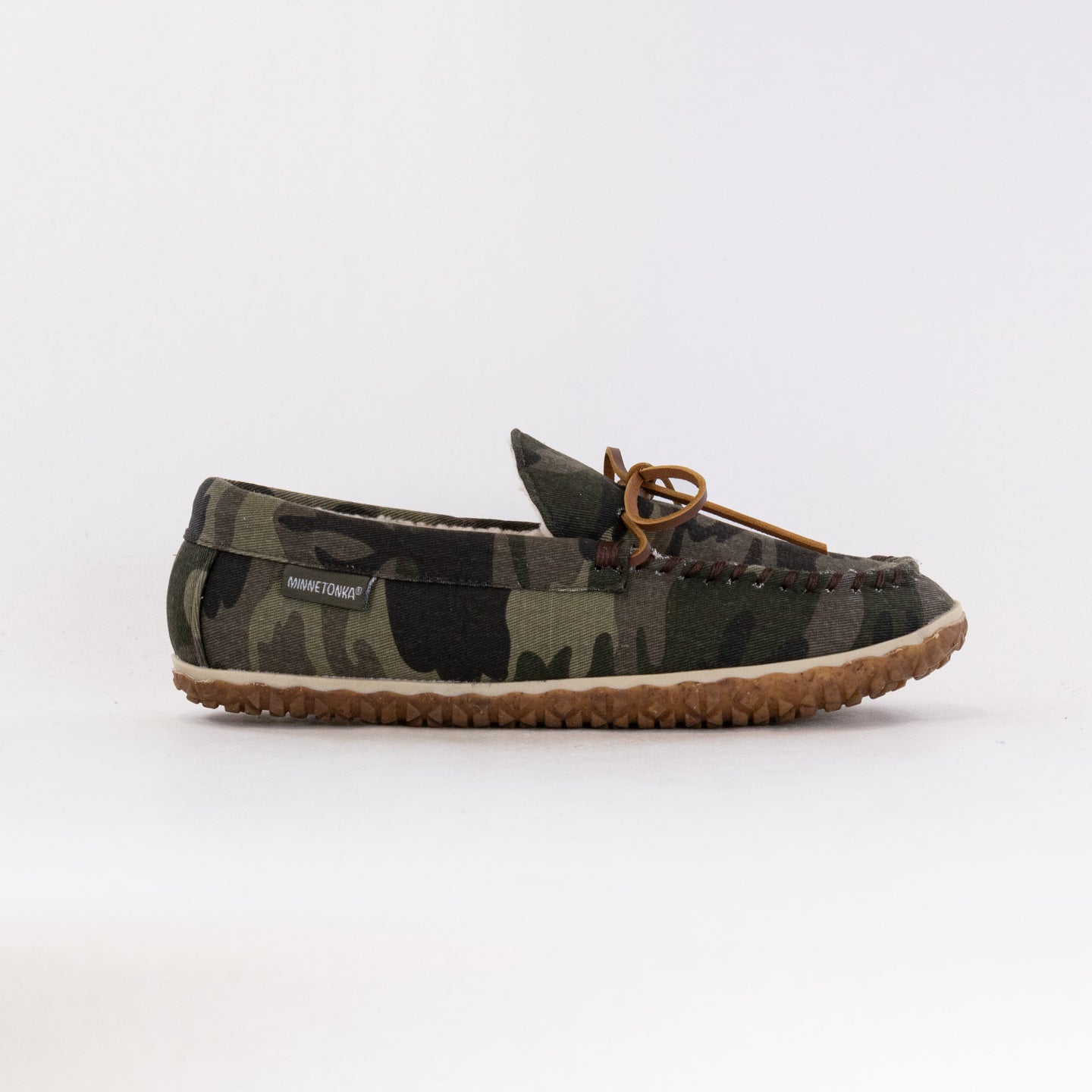 Men's Minnetonka Tomm in Stylish Green Camo Print