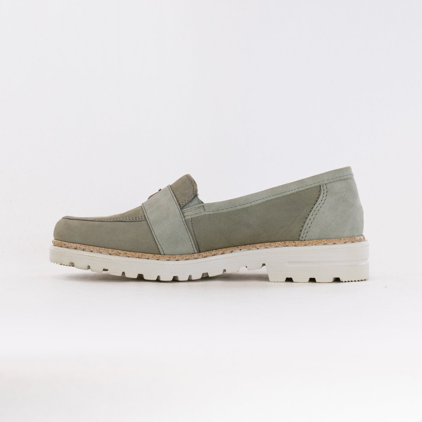 Stylish Rieker Ulla Women's Green Loafer Shoes Model 54864