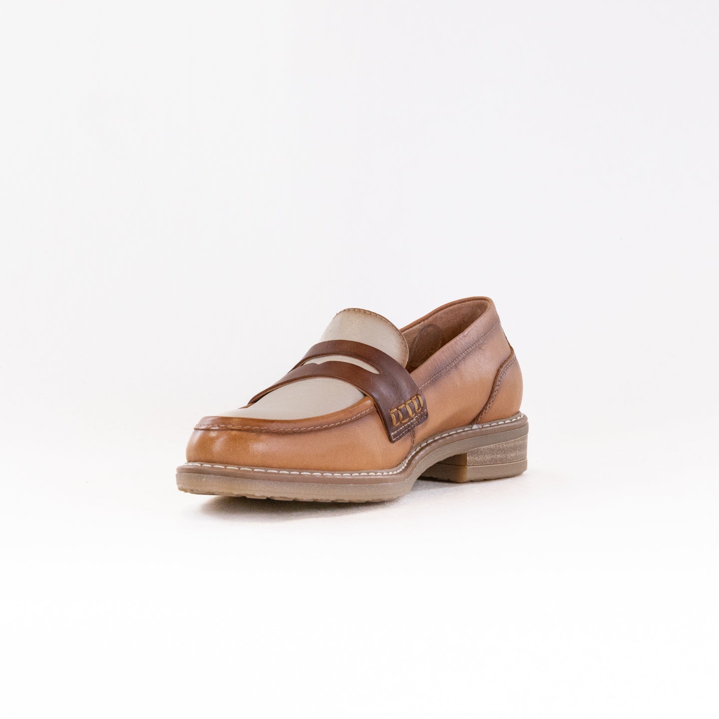 Pikolinos Women's Aldaya W8J - 3541C3 Almond - Colored Calfskin Leather Penny Loafers