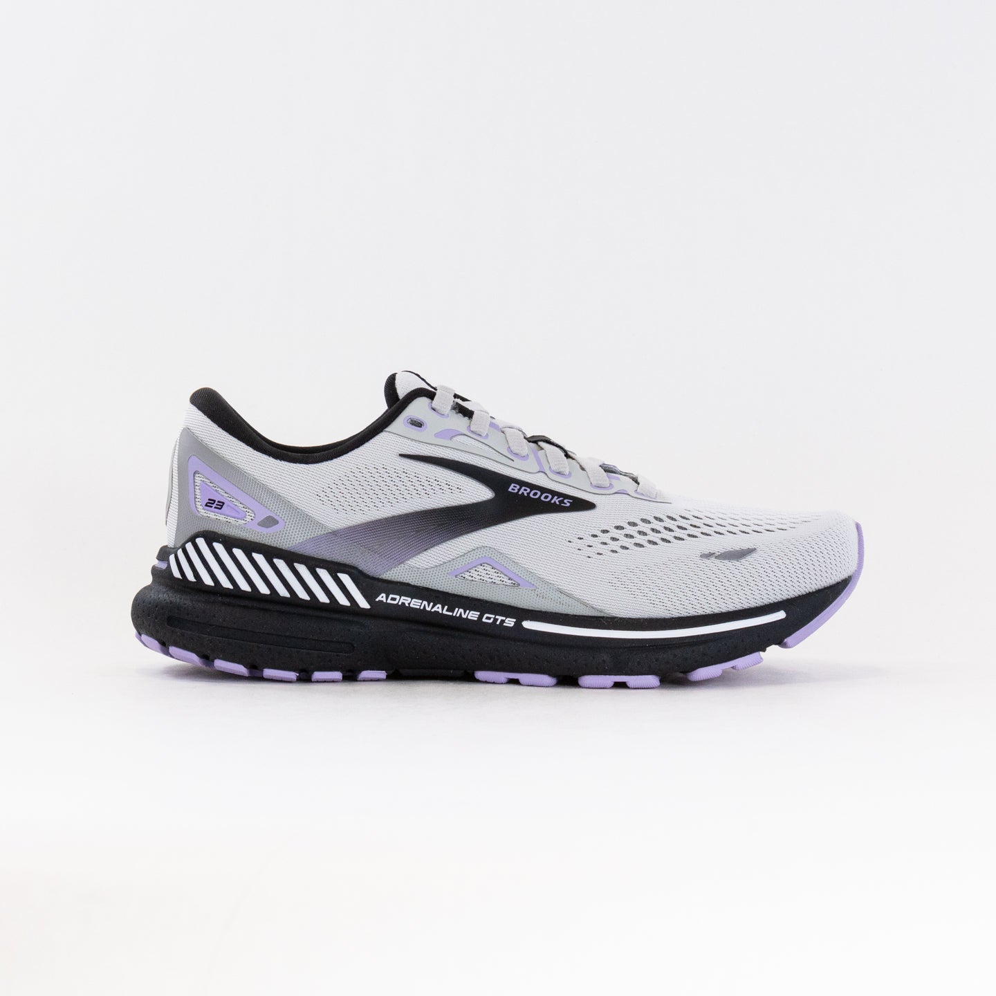 Women's Brooks Adrenaline GTS 23 Running Shoes in Grey, Black & Purple