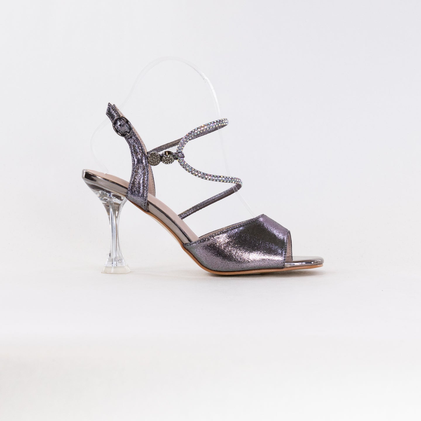 Stylish Women's Patrizia Tioanna Pewter Sandals - Elegant Open - Toe Back Strap Pumps