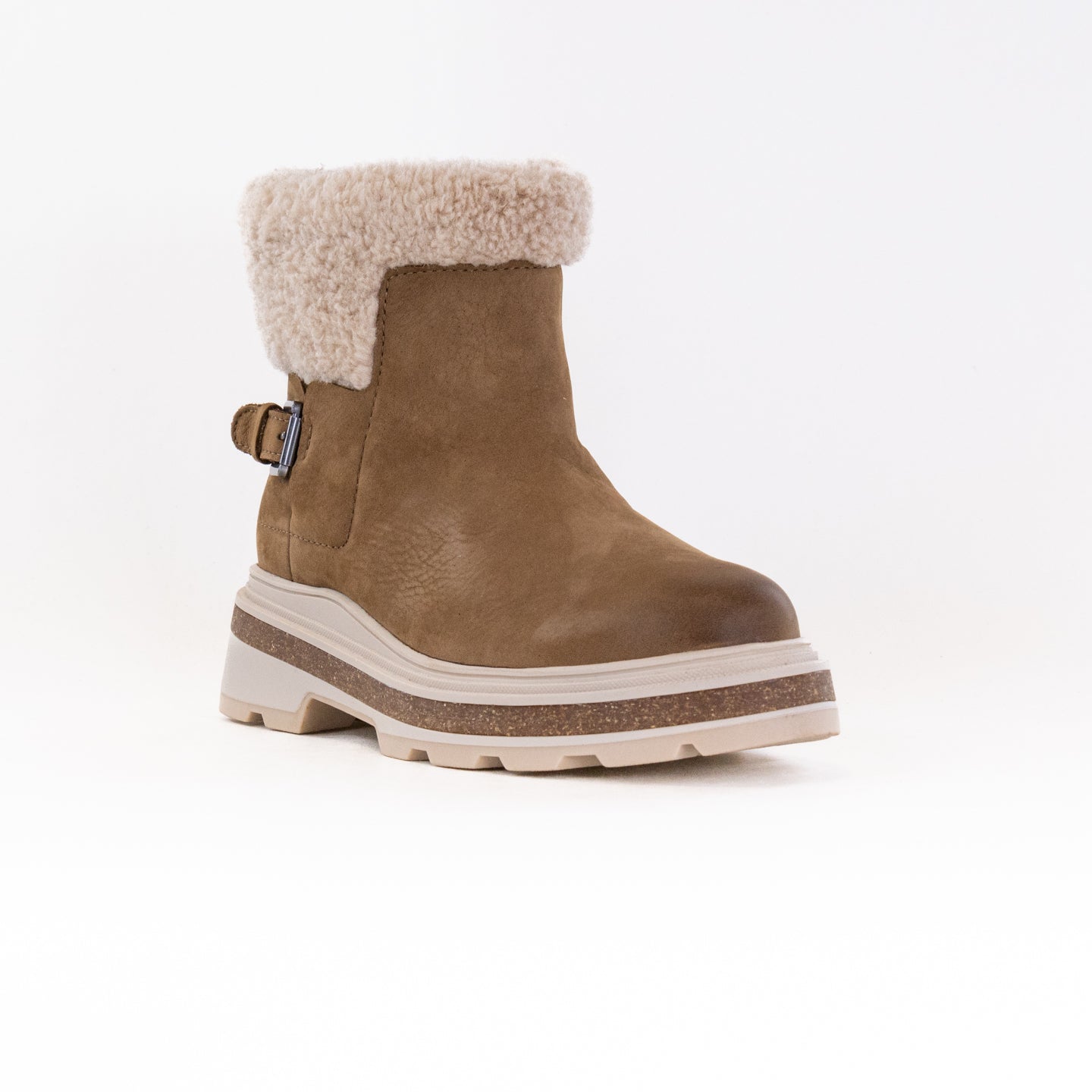 Clarks Women's Waterproof Dark Sand Warmlined Hencroft Madi Workhorse Boots