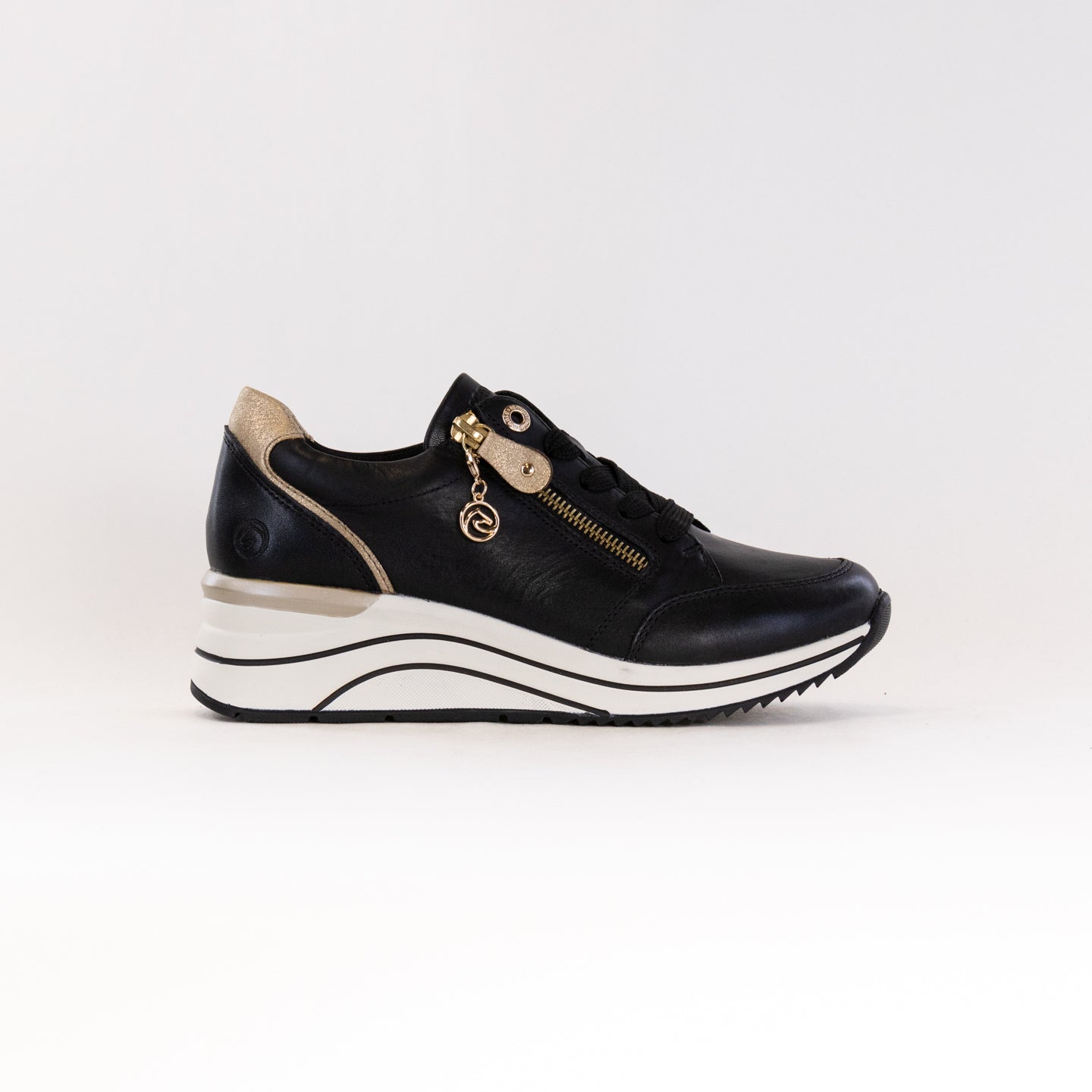 Remonte Eleni 03 Women's Black Wedge Sneakers