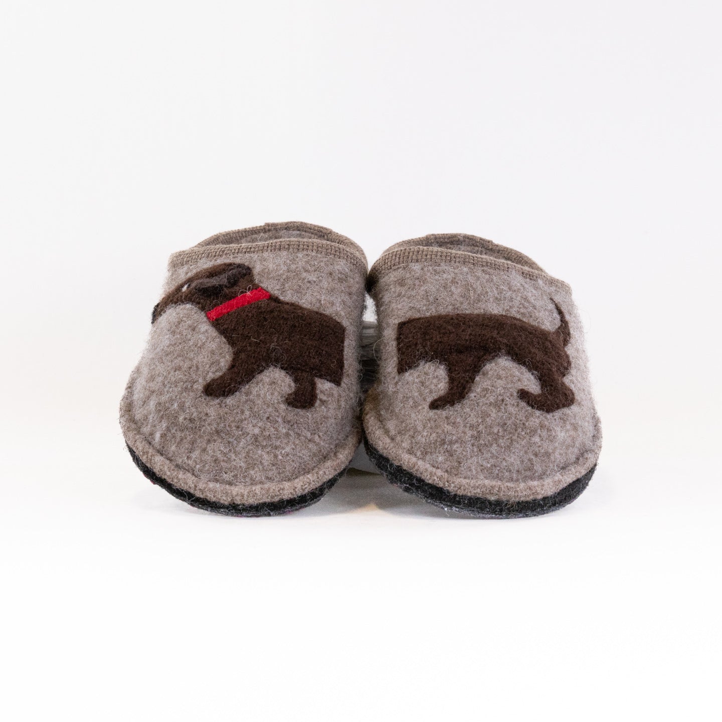 Haflinger Women's Earth-Toned Doggy Boiled Wool Slippers