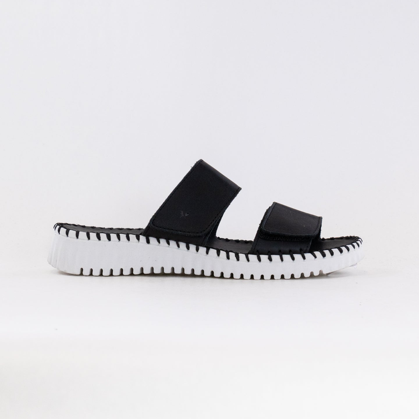 Eric Michael Women's Black Leather Angie Sandals - Comfortable & Stylish