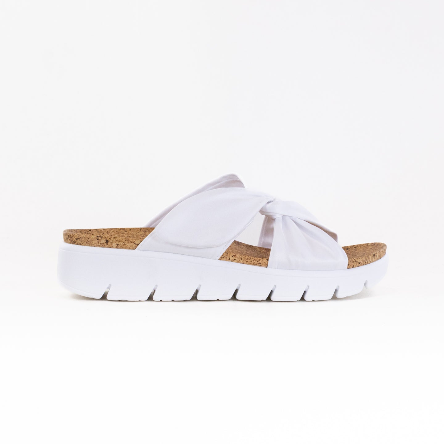 Women's Elegant White Alegria Rylie Knotted Slides