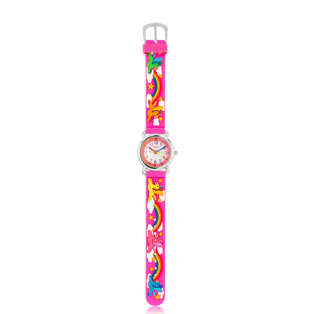 ECC Colorful Unicorn-themed Kids Watch with Easy Time-telling Features