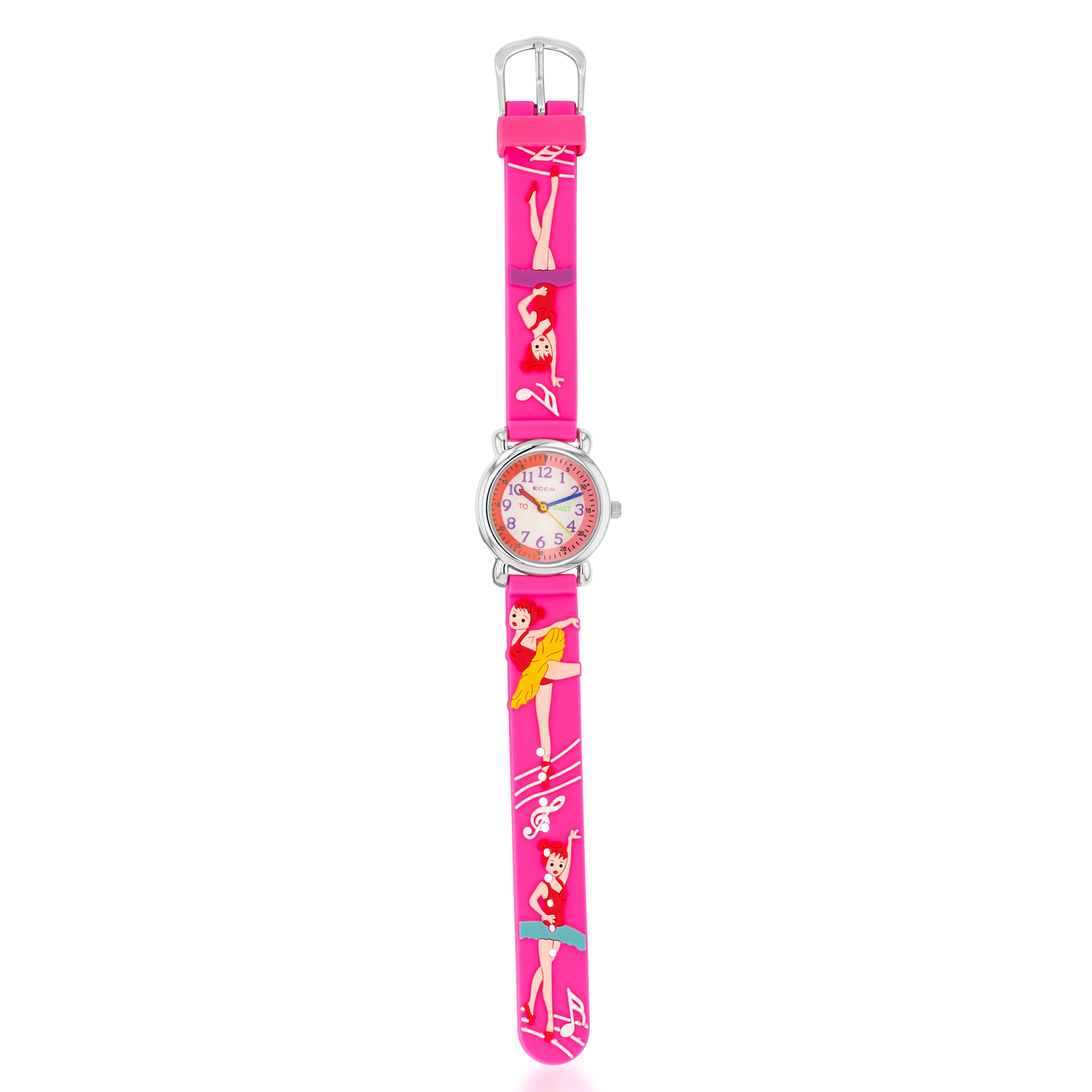 ECC Trendy Silicone Strap Kids Ballerina Timepiece