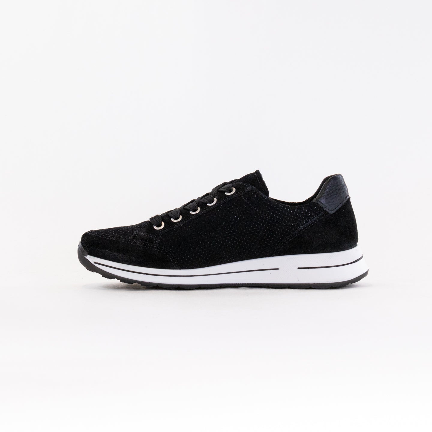 ARA Women's Oleanna Side Zip Lace Sneakers - Classic Black