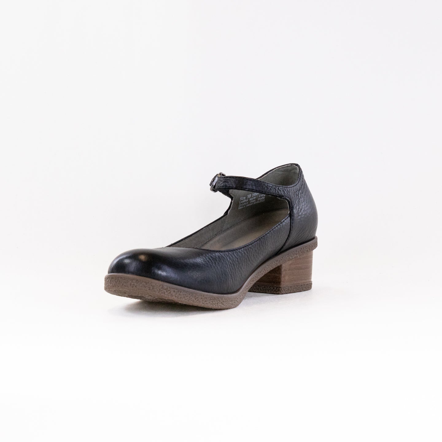 Dansko Women's Deena Black Waterproof Tumbled Leather Mary Jane Shoes
