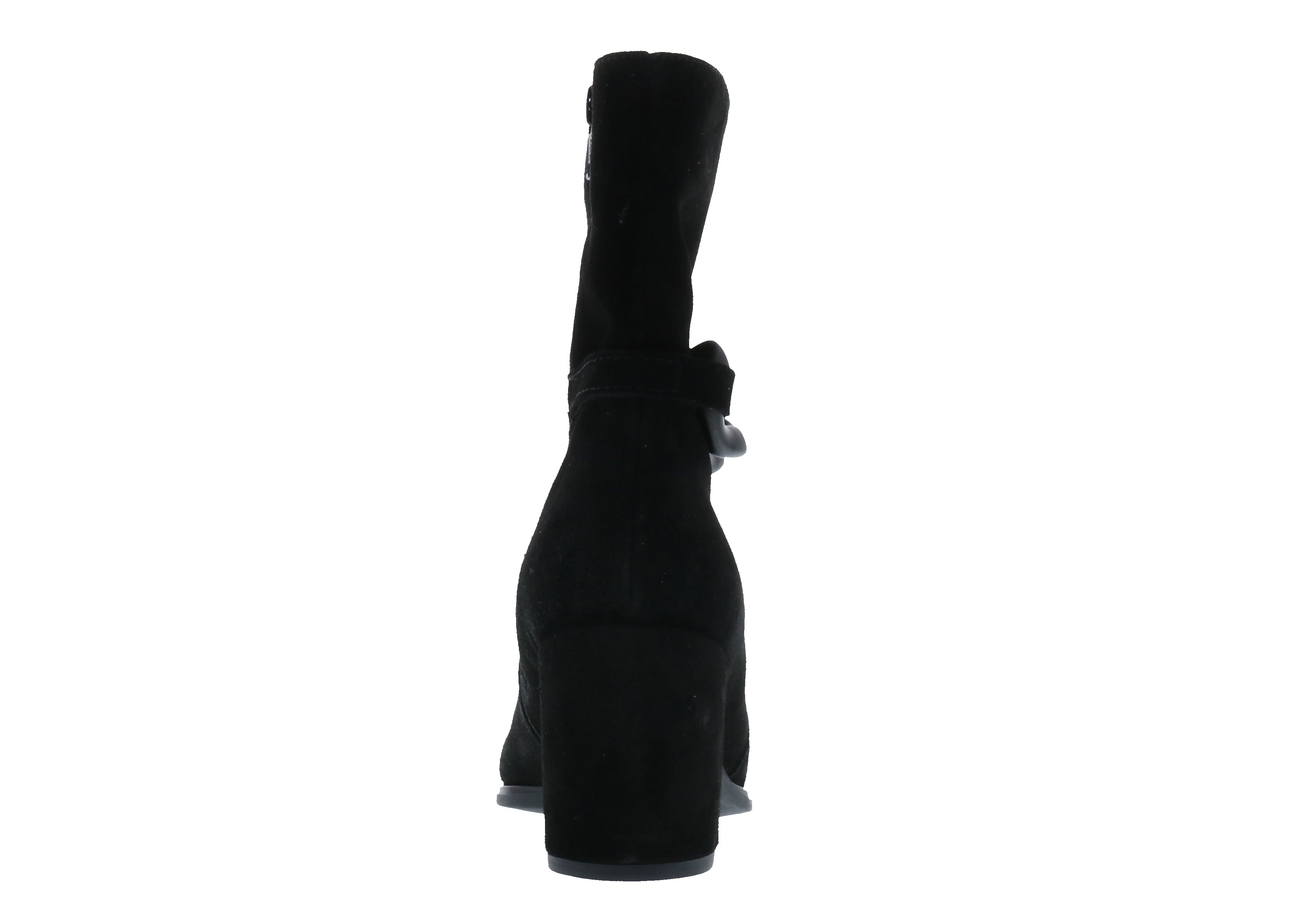 Women's Gabor Black Suede 95.621.17 Boots with 60 MM Heel