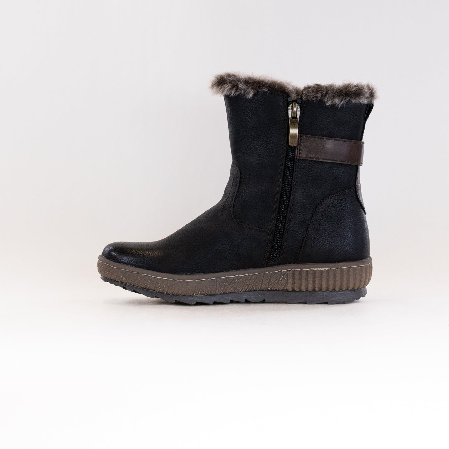 Women's Spring Step Milagra Black Water-Resistant Short Boots