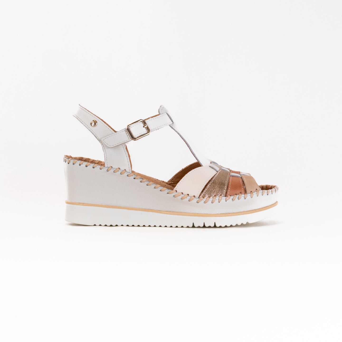 Pikolinos Women's Fashionable Aquadulce Wedge Sandals in Cream Color - W3Z - 1836C1