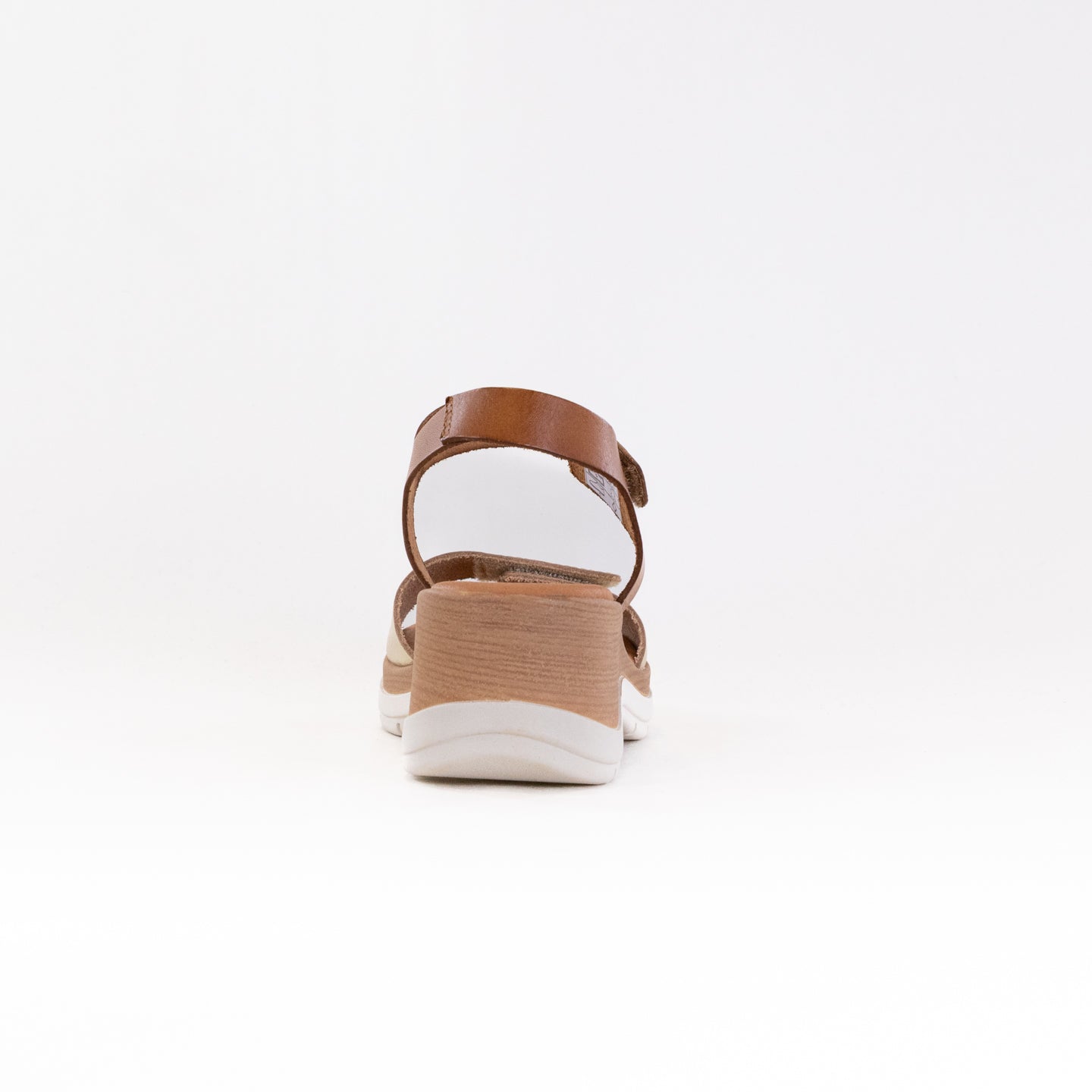 Eric Michael Caroline Women's Ankle-Strap Sandals in Tan and Gold Color Scheme