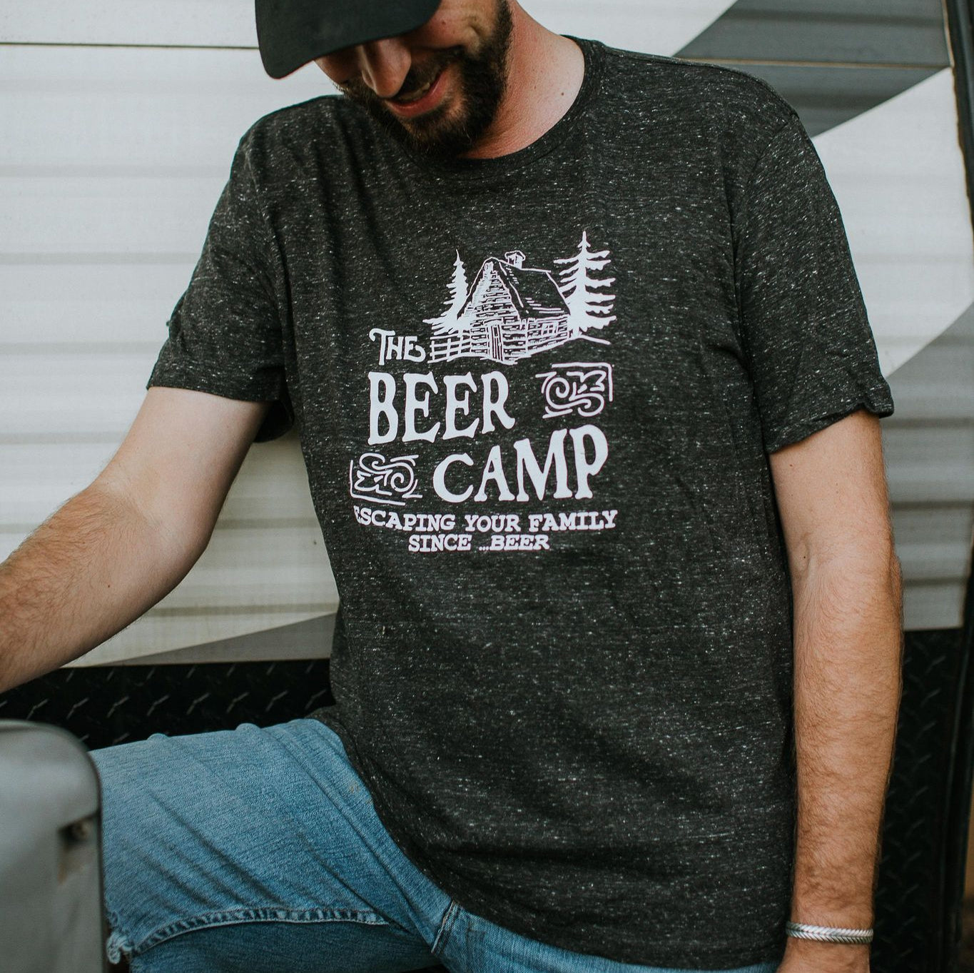 USA-Made Playful Beer Camp Shirt for Men