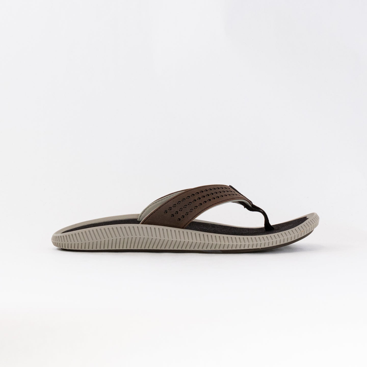 Olukai Men's Ulele Sandals in Dark Wood Color
