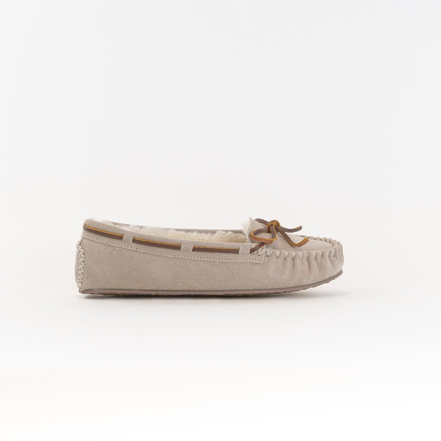 Minnetonka Women's Cally Slippers in Stone Color