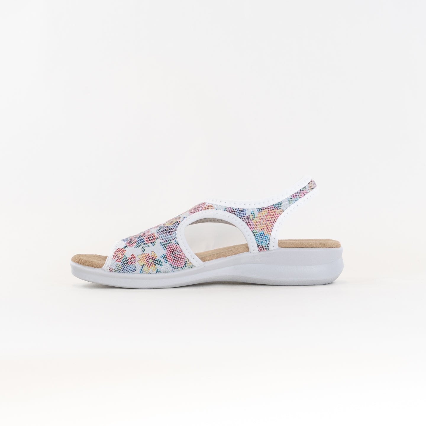 Women's Spring Step Nyaman Sandals in White Multi - Lightweight & Comfortable