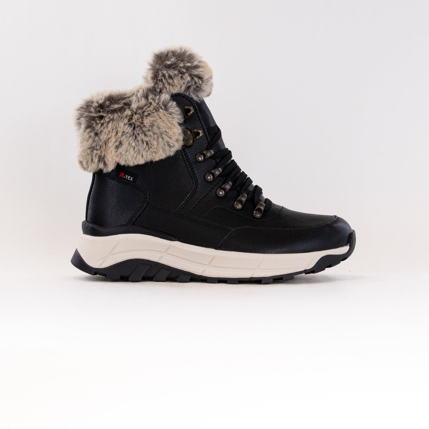 Stylish Women's Black Rieker Deborah W0063-00 Boots with R-Evolution Comfort