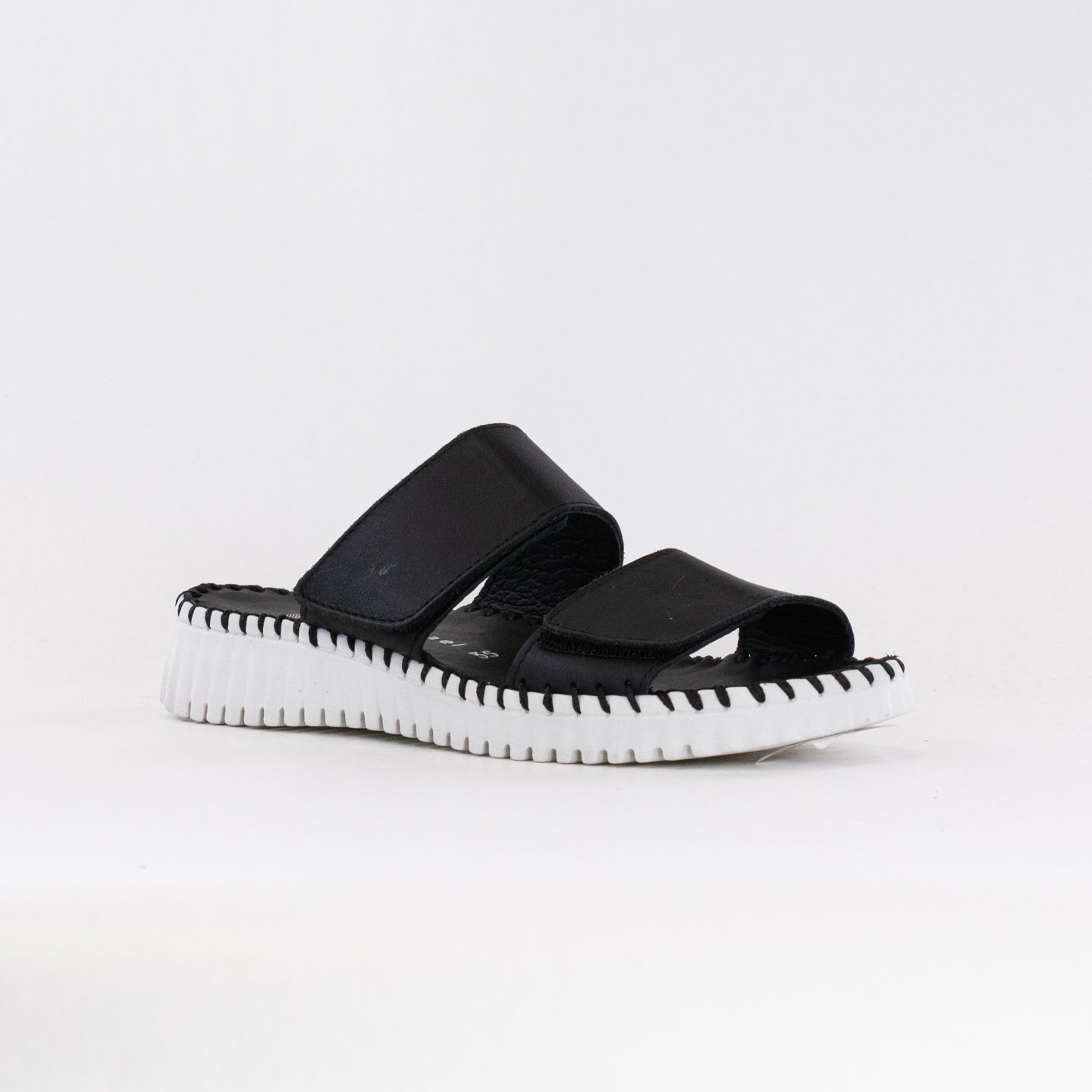 Eric Michael Women's Black Leather Angie Sandals - Comfortable & Stylish