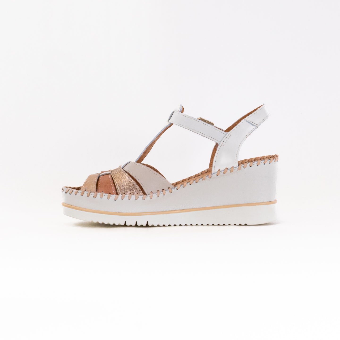 Pikolinos Women's Fashionable Aquadulce Wedge Sandals in Cream Color - W3Z - 1836C1