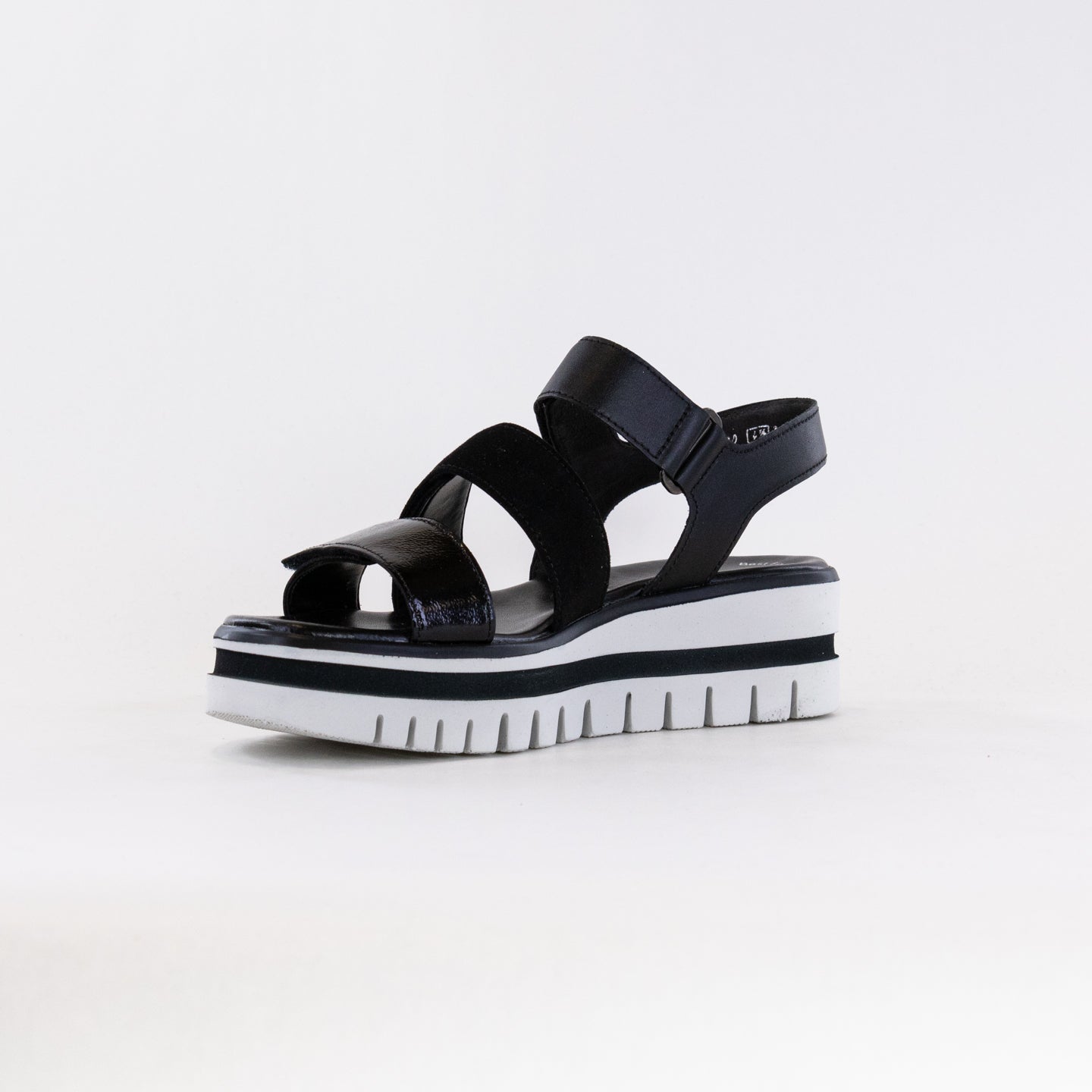 Gabor Women's Black Three-Strap Fashion Sandal - Model 44.620.27