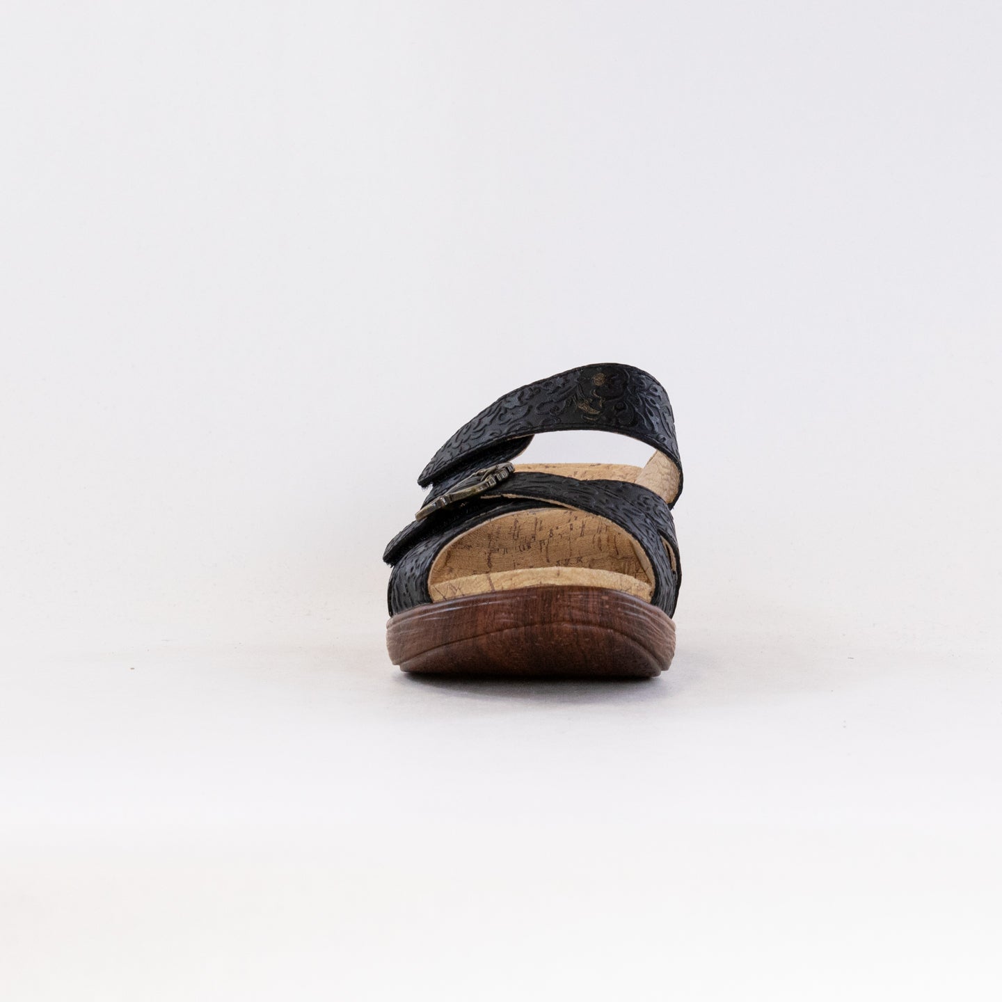 Women's Alegria Sierra Slip - Resistant Lightweight Wood - Look Wedge Leather Sandal with Go For Broke Design