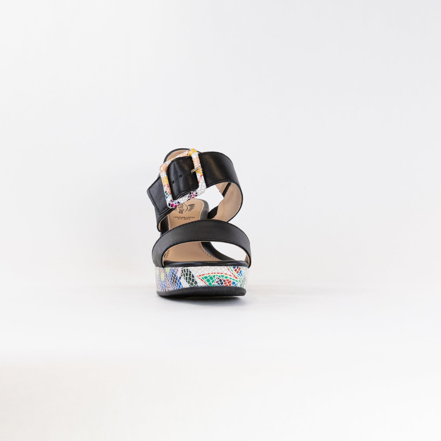 Women's Spring Step Azucar - Stylish Black Multi Ankle Strap Shoes