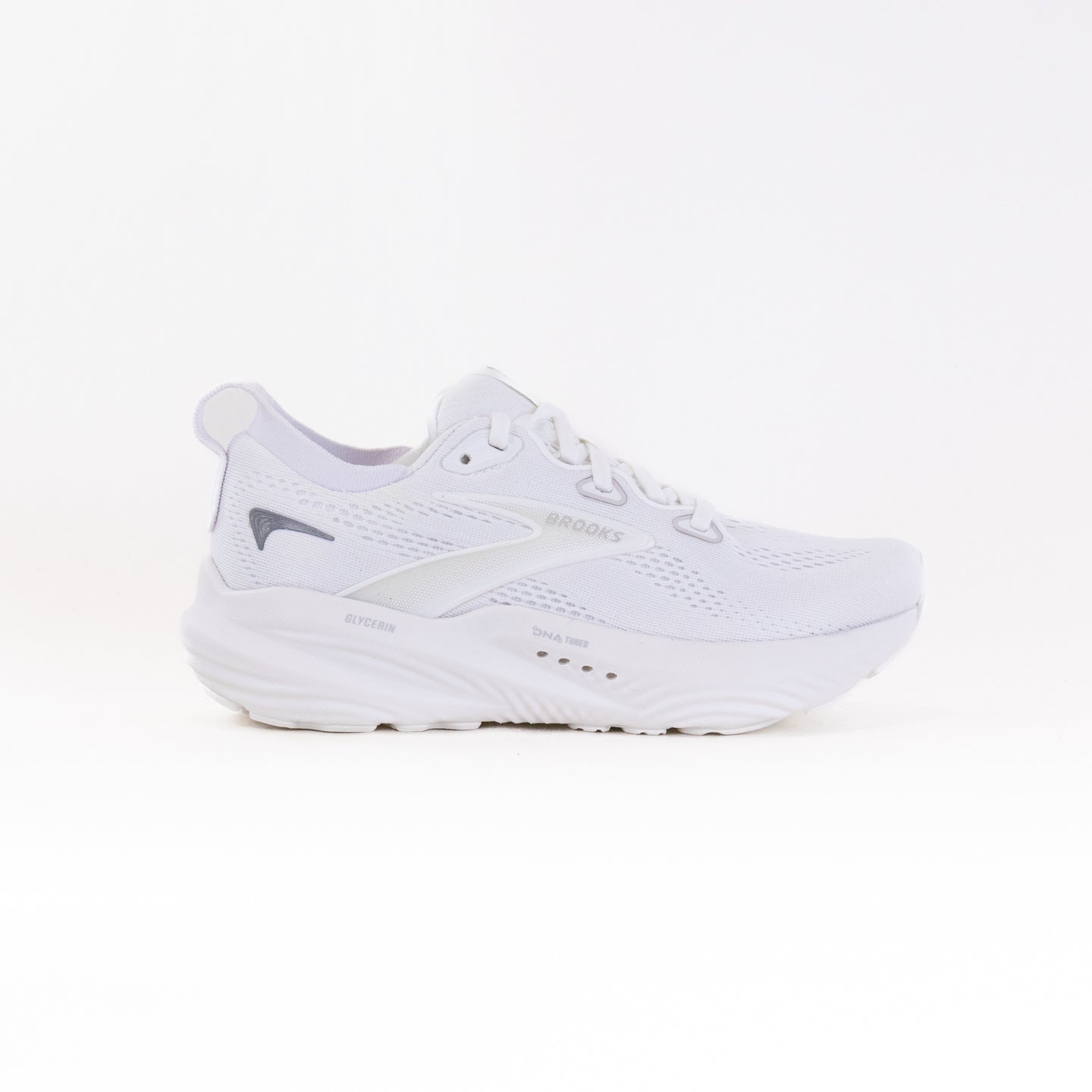 Women's Brooks Glycerin 22 Running Shoes in White/Grey