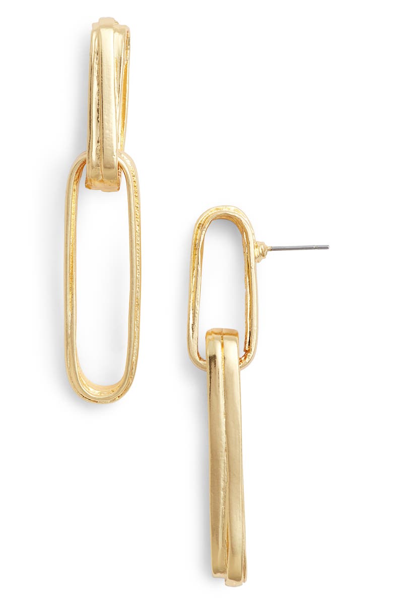 Exquisite Rectangular Interlocked Link Drop Earrings for All Occasions