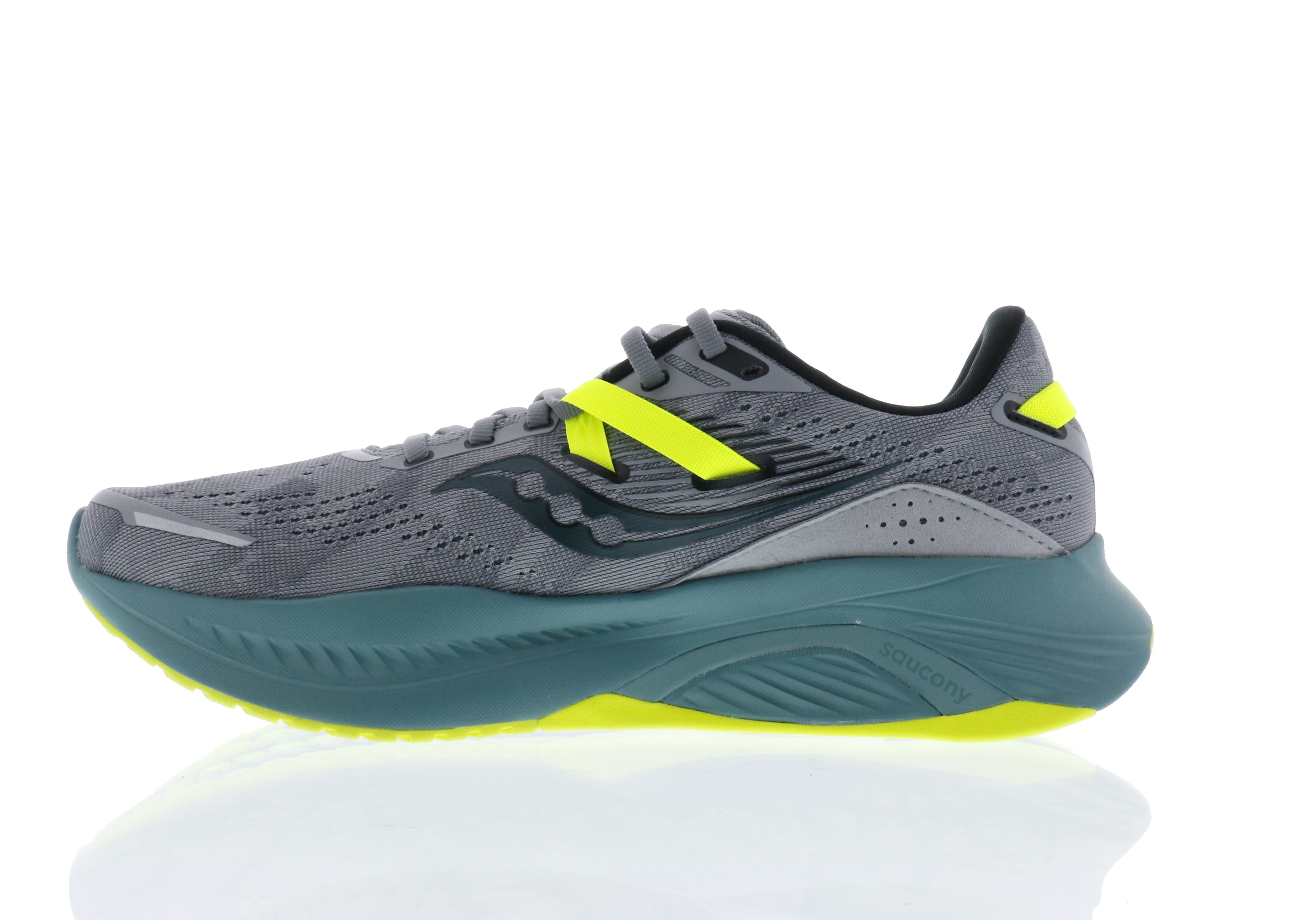 Saucony Men's Guide 16 Running Shoes in Fossil/Moss Color
