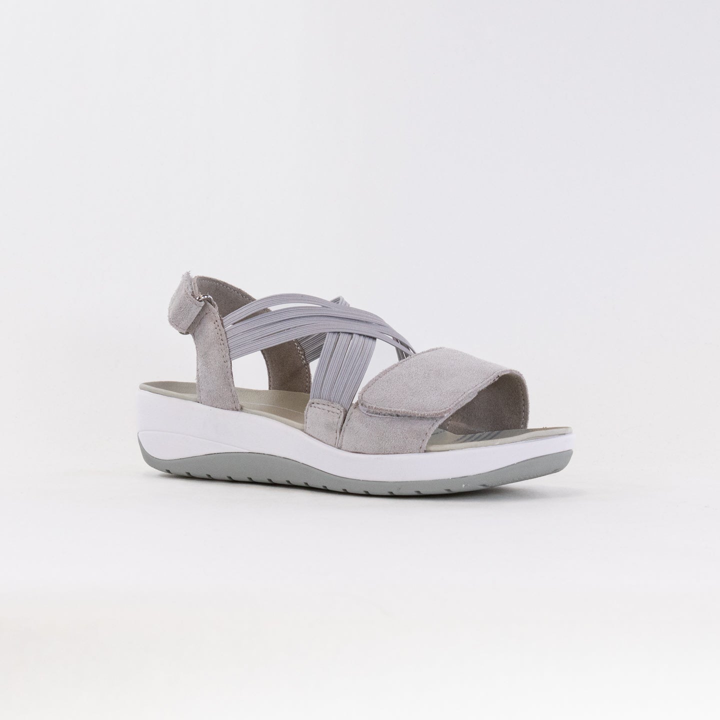 Women's Adjustable Ara Niles Platform Sandal in Pebble Color