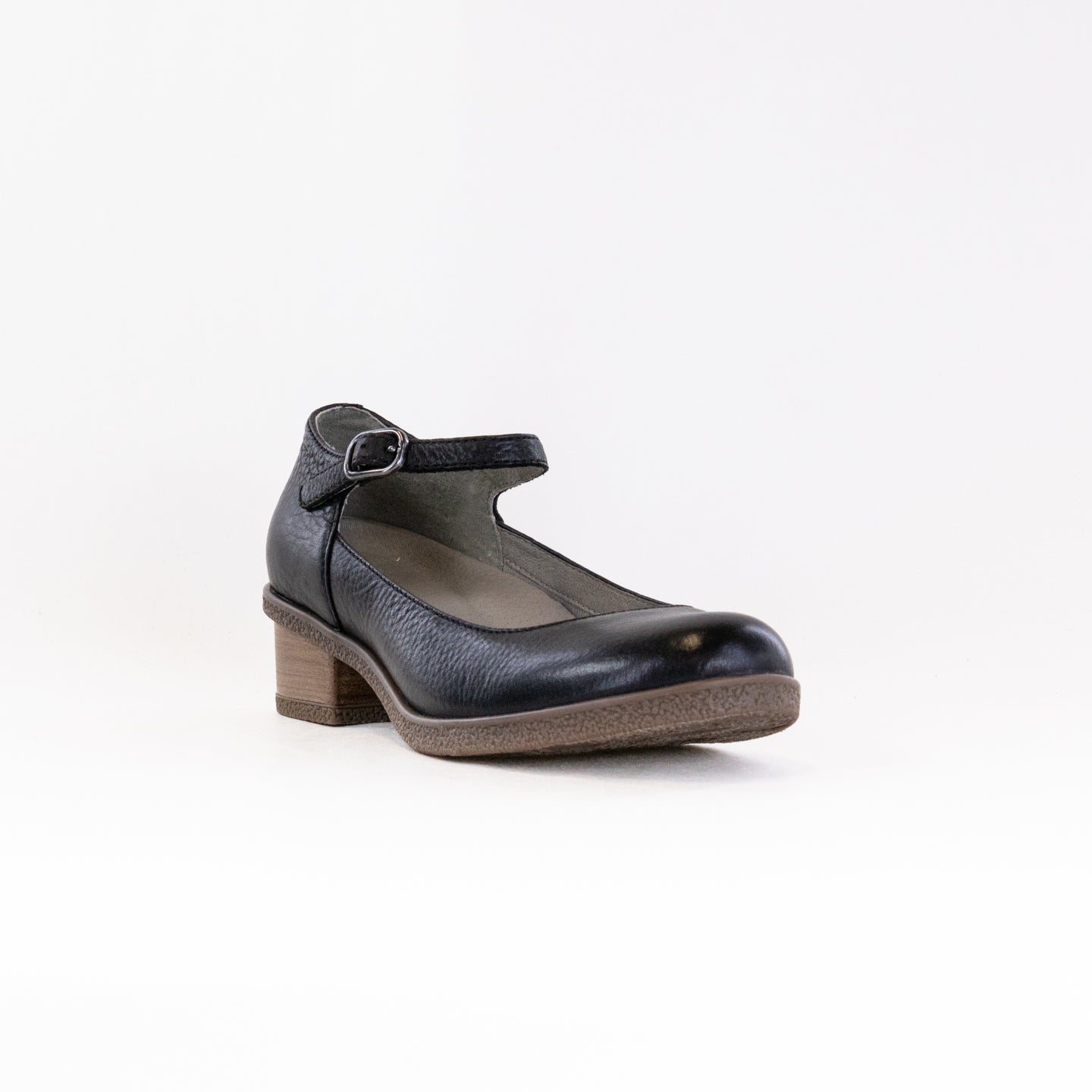 Dansko Women's Deena Black Waterproof Tumbled Leather Mary Jane Shoes