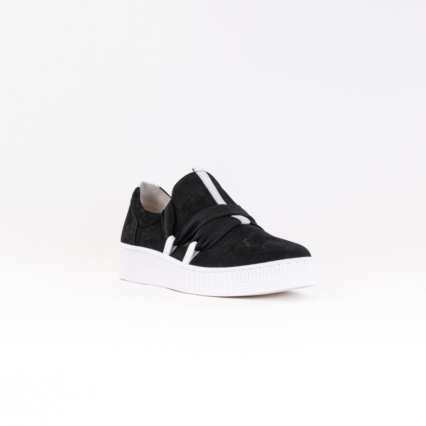 Gabor A1 Black Women's Casual Nubuck Sneaker with Comfort Insoles