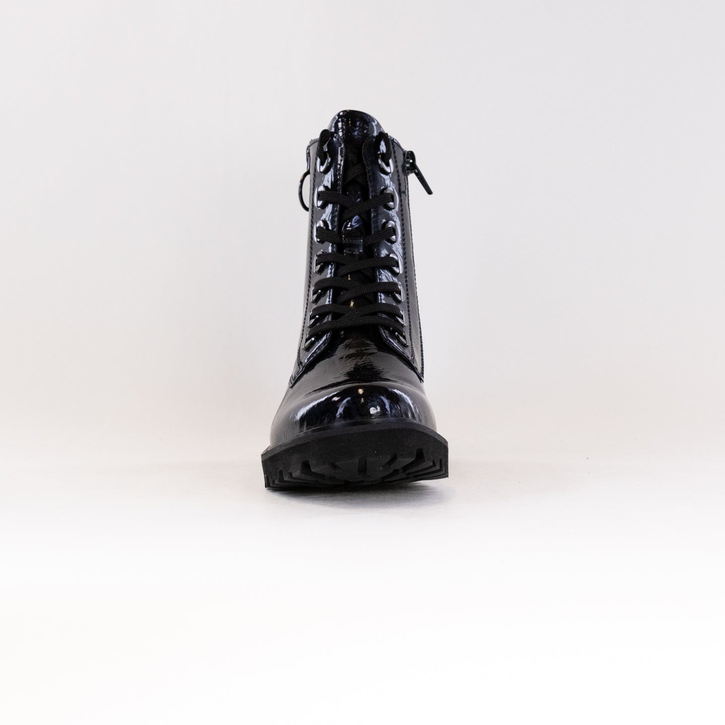 Blue Patent Women's Chunky-Heeled Remonte Marusha Boots