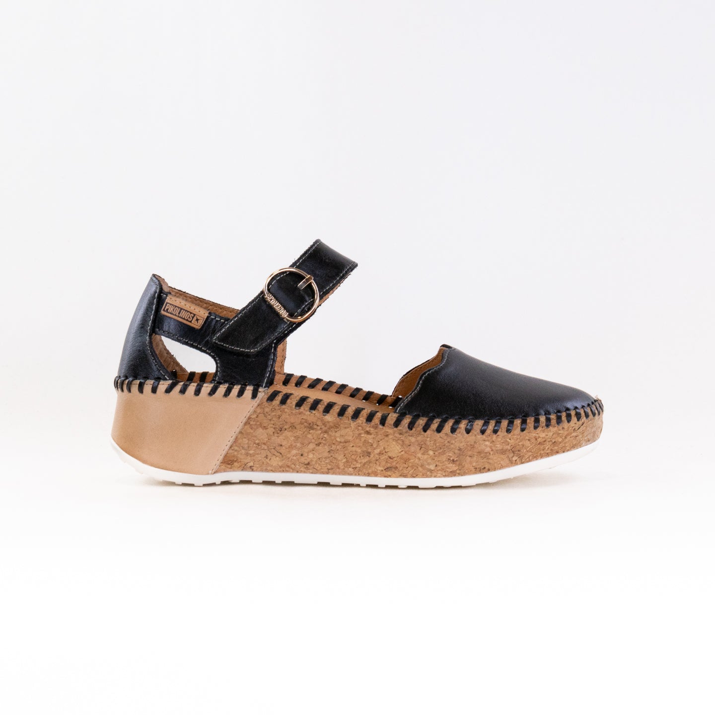 Women's Pikolinos Marina W1C-0893C2 Black Calfskin Leather Summer Shoes