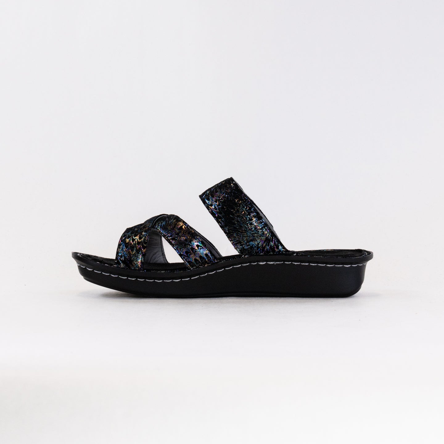 Glistening Alegria Victoriah Women's Crisscross Slide Sandals