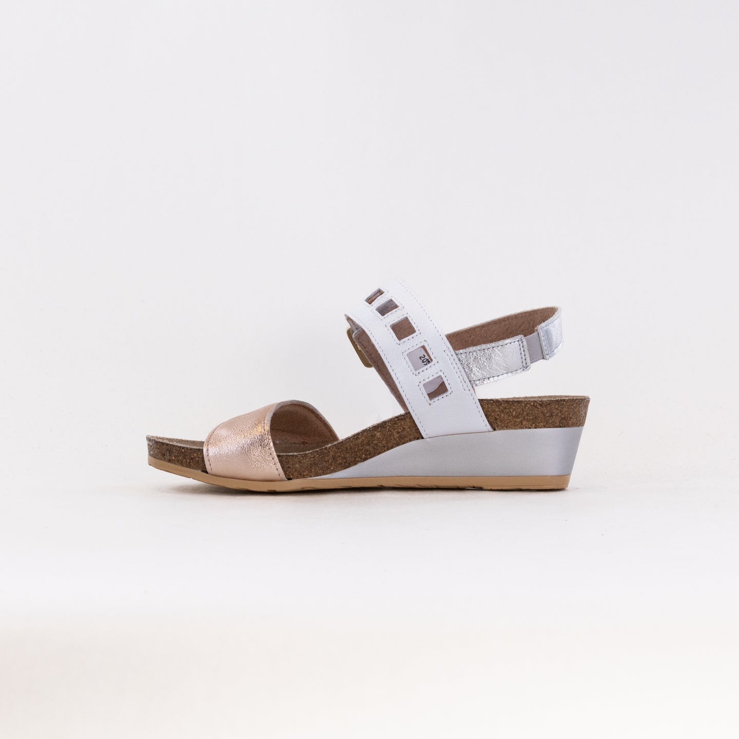 Naot Women's Dynasty Sandals in Rose Gold and Pearl White Shades