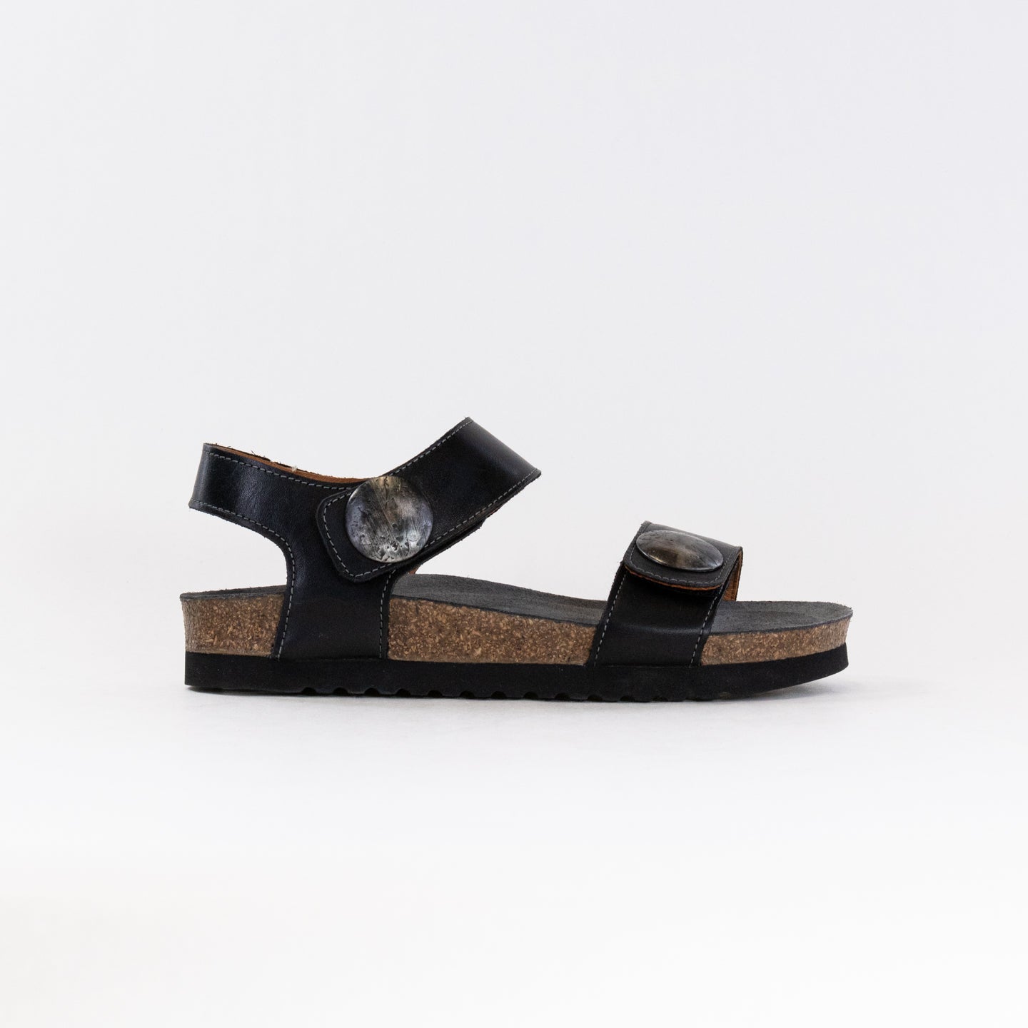 Women's Taos Luckie Sandals in Stylish Black Leather