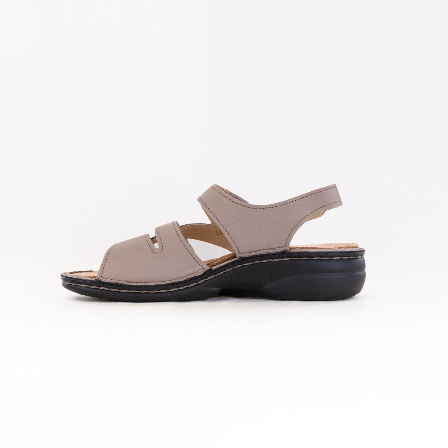 Finn Comfort Women's Gomera - S Taupe Adjustable Strap Leather Shoes