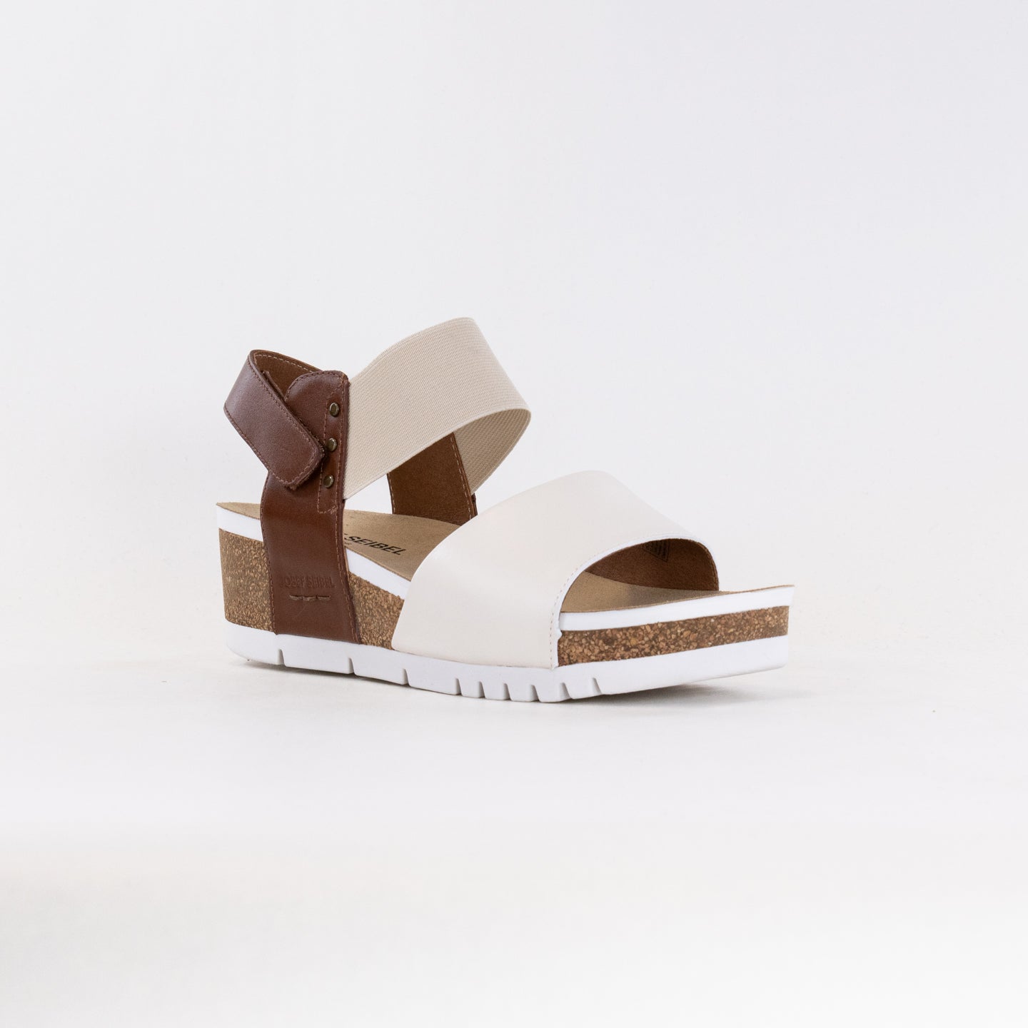 Josef Seibel Women's Quinn 09 Lightweight Flexible Wedge Sandals in Cream Color
