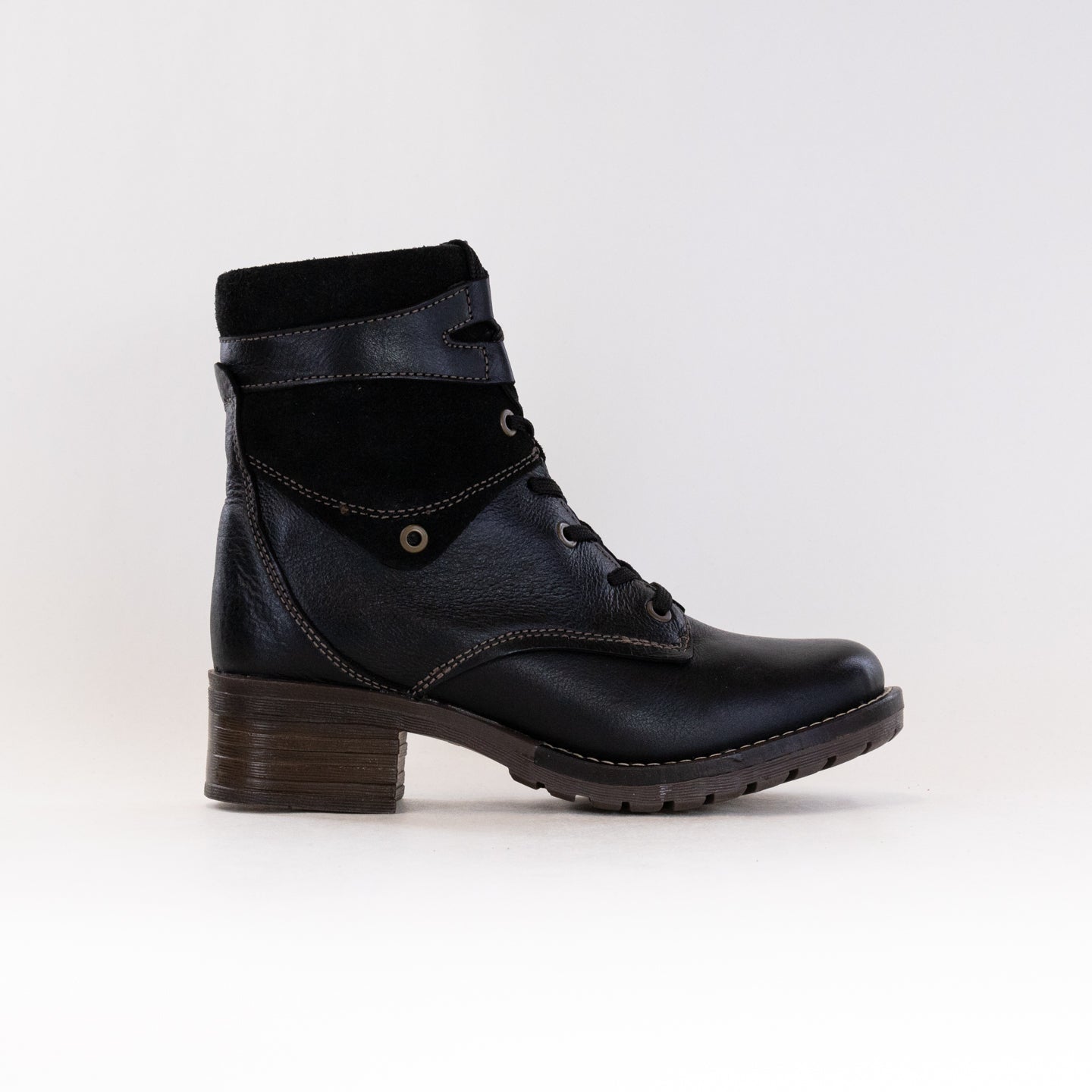 Women's Black Dromedaris Kara Soft Suede Lace - Up Boots