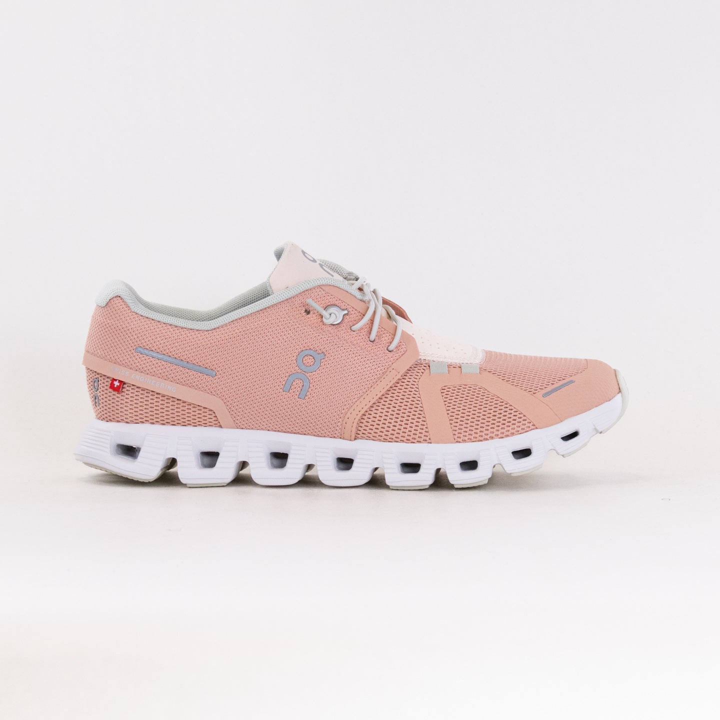 On Women's Cloud 5 Running Shoes - Rose/Shell Colorway