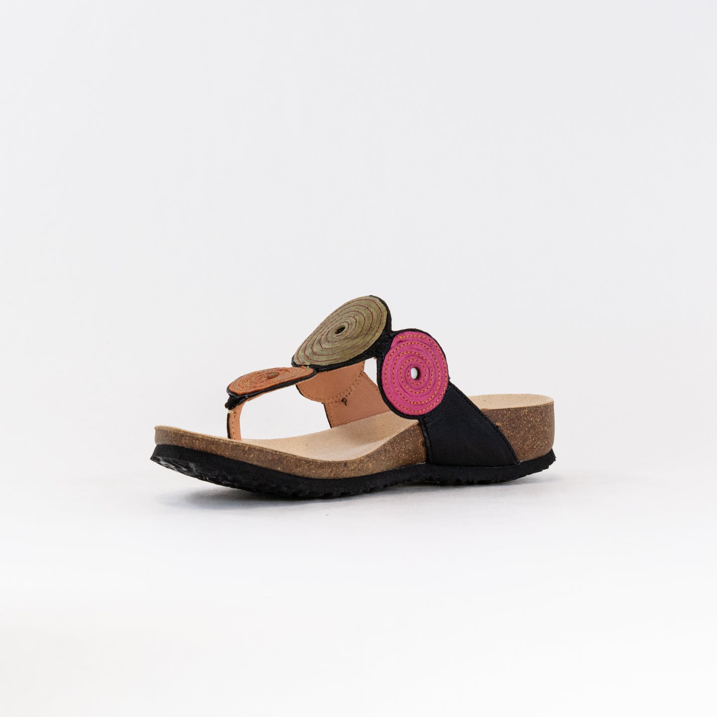 Black Combo Women's Think Julia 372 Sandals with Sustainable Design