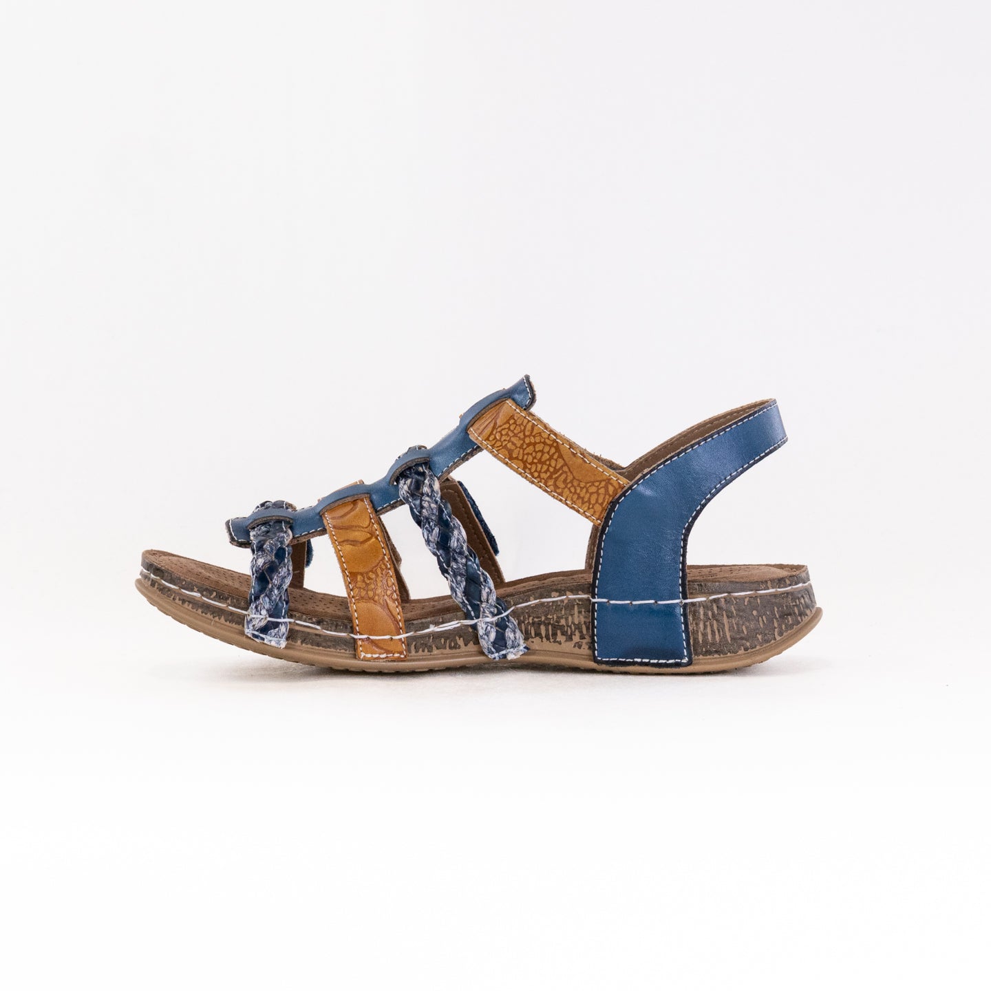 Spring Step L'Artiste Women's Delila Sandals in Blue Multi Color
